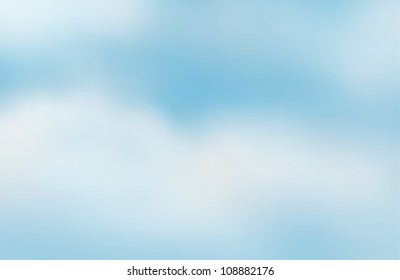 illustration of a blue sky and white clouds