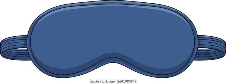 Illustration of a Blue Sleep Mask Isolated on White Background for Design and Advertising