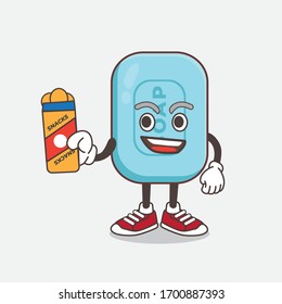 An illustration of Blue Soap cartoon mascot character stylized of King on cartoon mascot design