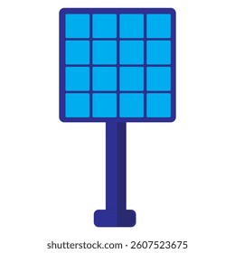  Illustration of Blue Solar Panels Representing Energy Efficiency and Renewable Power Use