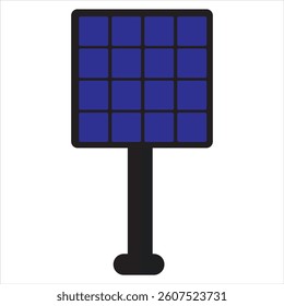  Illustration of Blue Solar Panels Representing Energy Efficiency and Renewable Power Use