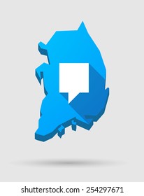  Illustration of a blue South Korea map with a tooltip