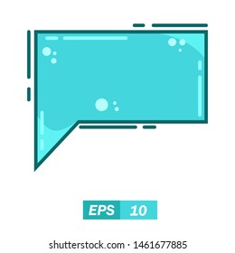 illustration of blue speech bubble icon