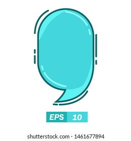 illustration of blue speech bubble icon