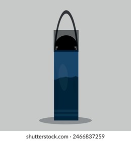 illustration of a blue sports water bottle on a light background