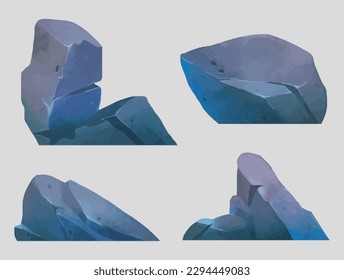 Illustration Blue Stone Vector stock illustration Background