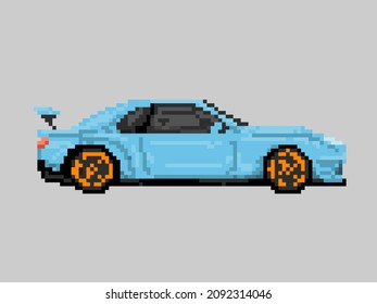 8 bit pixel racing car. Mini type transport vehicles for game assets in  vector illustration. 27378300 Vector Art at Vecteezy