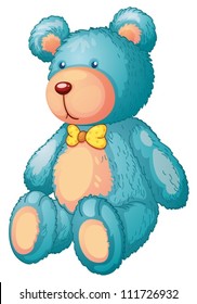 Illustration Of A Blue Teddy Bear