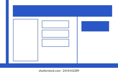 Illustration des Designs der blauen Textfeld-Vorlage. Perfekt für Power Point, Präsentation, Papier, Magazin, Buch, Zeitung