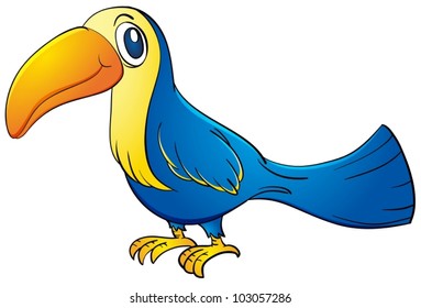 Illustration eines blauen Touchers