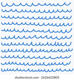 Illustration of blue wave pattern.