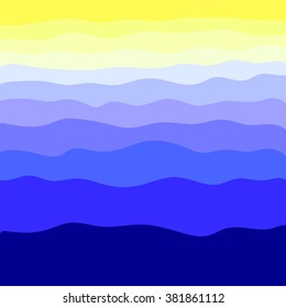 Illustration blue waves