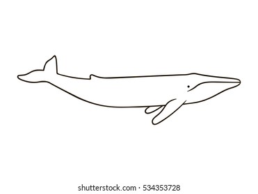 Illustration Blue Whale Isolated On White Stock Vector (Royalty Free ...