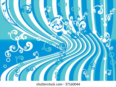 illustration with blue and white abstract background