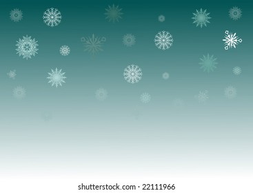 illustration blue and white snowflake background