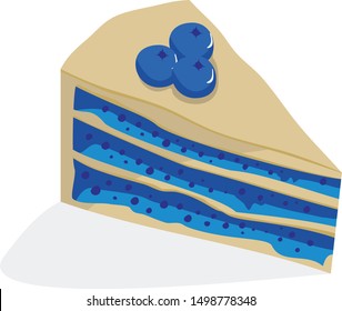 illustration of blueberry creamy cakes for cake icon or logo