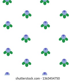 Illustration of blueberry seamless pattern