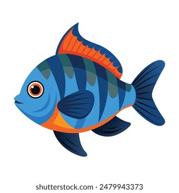 illustration of a bluegill fish on white