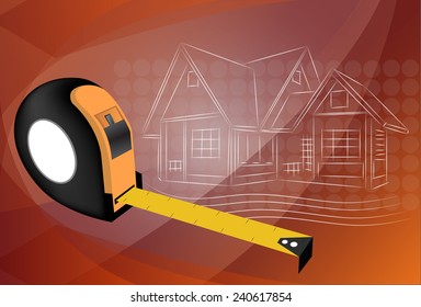 illustration ,Blueprints of architecture and roulette construction
