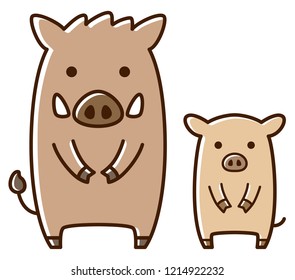 Illustration of boar.