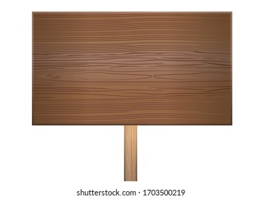 Illustration board of wooden boards with wood grain. Title background, catch copy banner background material, information board, instruction arrow.