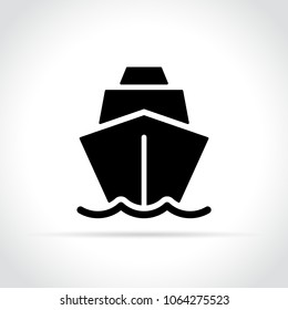 Illustration of boat icon on white background