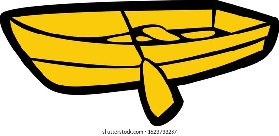 illustration of boat icon, sticker,tshirt print, vector illustration