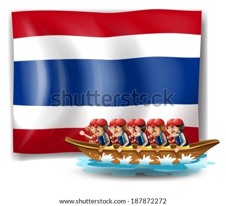 Similar – Foto Bild Thailändische Flagge und die Flagge des Königs am Moscheebauwerk