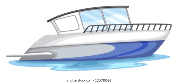 illustration of a boat on a white background