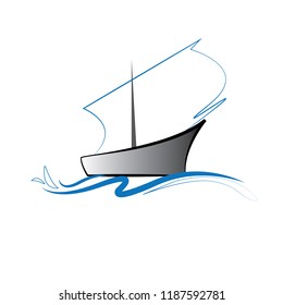 Illustration Boat Vector design