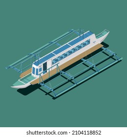 It is an illustration of a boat where tourists move in the Philippines.