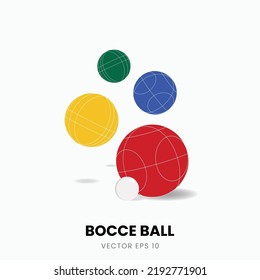 Illustration of Bocce Ball in several colors. Perfect For Additional Images With Bocce Sports Theme.