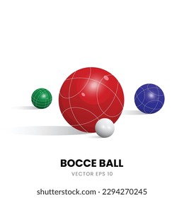 Illustration of Bocce Balls in several colors. Perfect For Additional Images With Bocce Sports Theme.