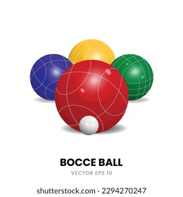 Illustration of Bocce Balls in several colors. Perfect For Additional Images With Bocce Sports Theme.