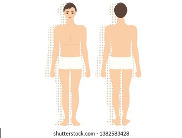 Illustration of the body of the man