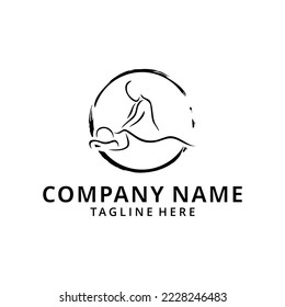 illustration Body massage logo vector