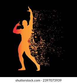 Abbildung eines Bodybuilder-Logo-Designs