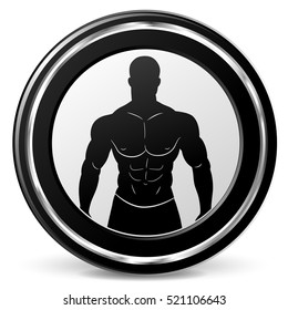 Illustration Bodybuilding Icon On White Background Stock Vector