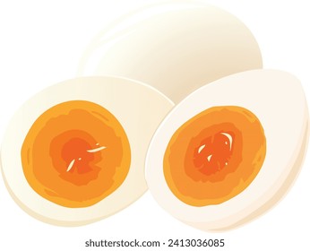 It is an illustration of a boiled egg