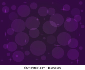 Illustration with bokeh effect in purple tones