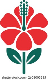an illustration of a bold hibiscus icon
