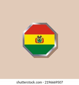 Illustration of Bolivia flag Template