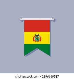 Illustration of Bolivia flag Template