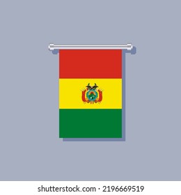 Illustration of Bolivia flag Template
