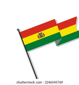 Illustration of Bolivia flag Template