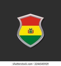 Ilustración de la plantilla de bandera de Bolivia