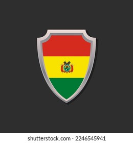 Illustration of Bolivia flag Template