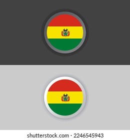 Illustration of Bolivia flag Template