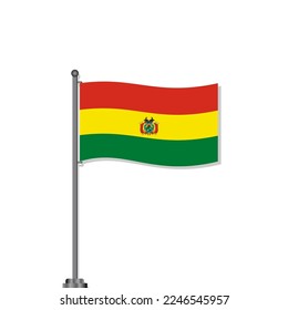 Ilustración de la plantilla de bandera de Bolivia
