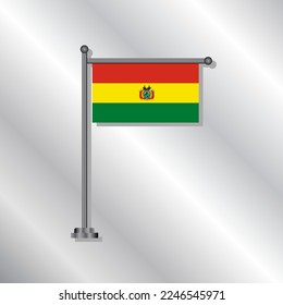 Illustration of Bolivia flag Template